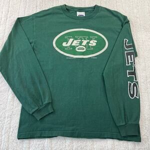 NY Jets Vintage long sleeve t-shirt youth kids size 14/16 CSA Tag Y2K Football